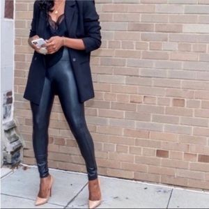 NEW Spanx Faux Leather Leggings, Small, Black
